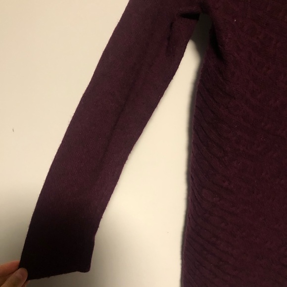 Adrienne Vittadini Merino Wool Long Sleeve Asymmetrical Sweater Top Cowl Neck C - Picture 3 of 7